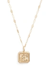 Miranda Frye Harlow Initial Pendant Necklace In Gold - E