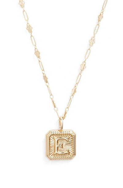 Miranda Frye Harlow Initial Pendant Necklace In Gold - E