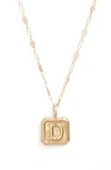 Miranda Frye Harlow Initial Pendant Necklace In Gold - D