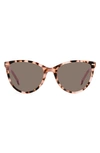 Carolina Herrera 57mm Cat Eye Sunglasses In Havana Pink / Grey