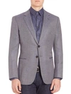 GIORGIO ARMANI MICRO CHECK WOOL SPORTSCOAT,0400090706165