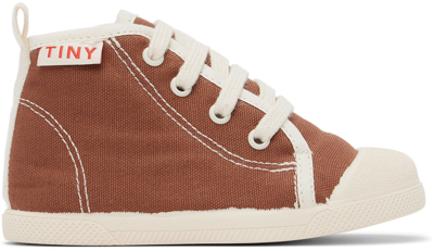 Tinycottons Baby Brown Solid Sneakers In Chocolate K22