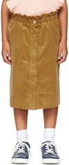 CHLOÉ KIDS YELLOW CORDUROY MAXI SKIRT