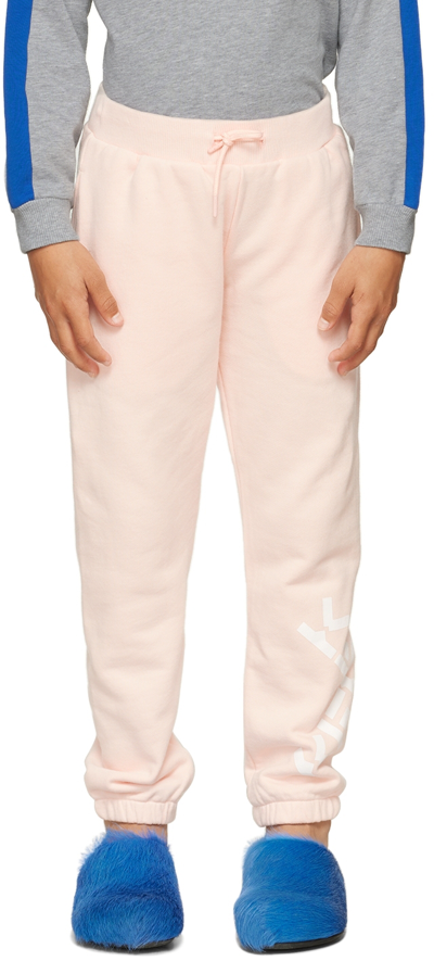 Kenzo Kids Pink Logo Lounge Pants In 471 - Rose Petale
