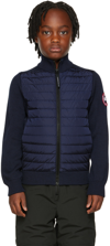Canada Goose Kids Navy Hybridge Jacket In Navy Marine