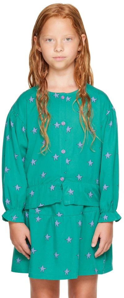 The Campamento Kids Green Stars Blouse