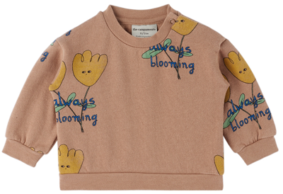 The Campamento Kids' Baby Brown Flowers Allover Sweatshirt