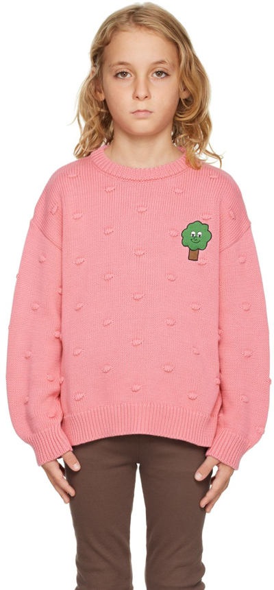 The Campamento Gots Happy Tree Knit Sweater Pink