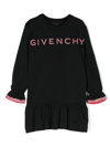 Givenchy Paisley Logo-print Smock Dress In Black