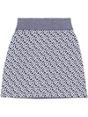 Burberry Wool-blend Jacquard Mini Skirt In Blue