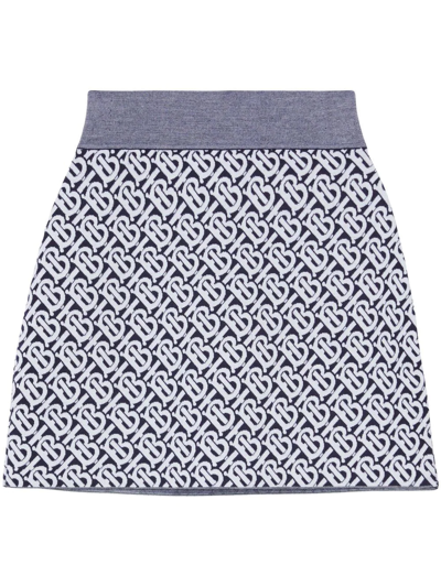 Burberry Wool-blend Jacquard Mini Skirt In Multi