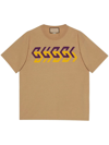 Gucci Cotton Jersey T-shirt With  Print In Neutrals