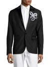 DSQUARED2 Embroidered Wool & Silk Tuxedo Jacket,0400089672275