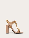 VALENTINO GARAVANI VALENTINO GARAVANI ROMAN STUD CALFSKIN SANDAL 90 MM WOMAN ROSE CANNELLE 40.5