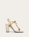 Valentino Garavani Roman Stud Calfskin Sandal 90 Mm Woman Light Ivory 42