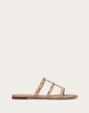 Valentino Rockstud Leather Sandal In Poudre