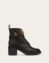 VALENTINO GARAVANI VALENTINO GARAVANI VLOGO SIGNATURE CALFSKIN COMBAT BOOT 70 MM WOMAN BLACK 41.5