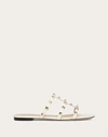 Valentino Garavani Rockstud Flat Slide Sandal Woman Light Ivory 39.5