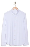Zachary Prell Bill Stretch Knit Button-up Shirt In White