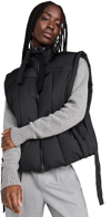 Ganni Oversize Quilted Puffer Vest In Black