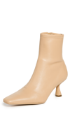Loeffler Randall Thandy Curved Heel Ankle Boots In Bisque