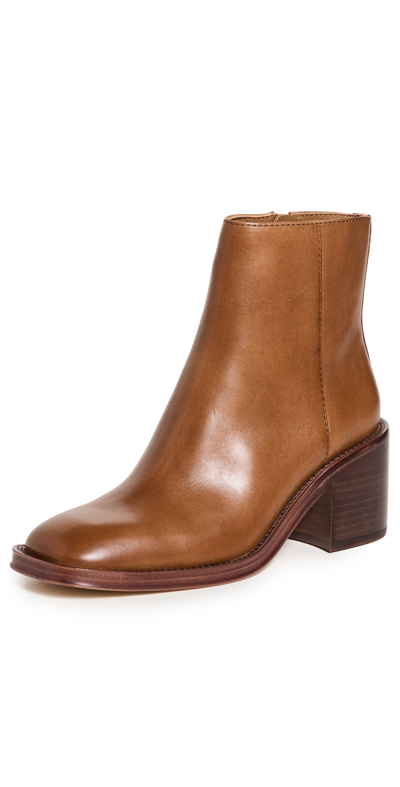 Loeffler Randall Blakely Square Toe Mid Heel Boot In Safari In Safari