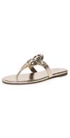 Tory Burch Women's Miller Metallic Leather Thong Sandals In Pink