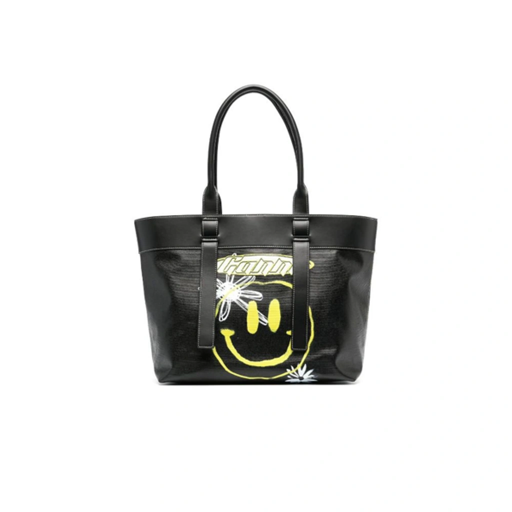 Yellow Leather Tote Bag Balenciaga Smiley Face Bag Ganni Smiley