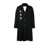 SONG FOR THE MUTE BLACK DIAMOND SINGLE-BREASTED MIDI COAT,222MCT032GBDNBLK18568617