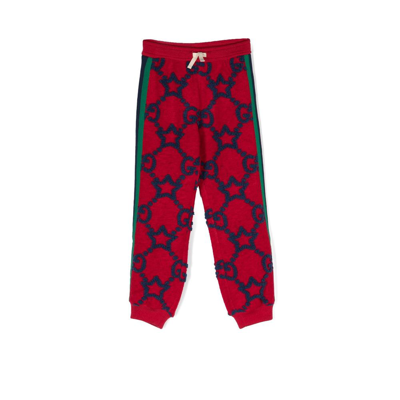 Gucci Kids' Children's Gg Wool Jogging Trousers In Blue