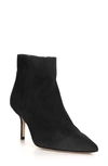 L Agence Aimee Stiletto Bootie In Black Suede