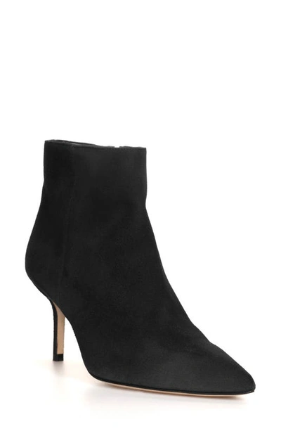 L Agence Aimee Stiletto Bootie In Black Suede