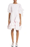 Cecilie Bahnsen Danita Cotton-blend Midi Dress In Light Pink