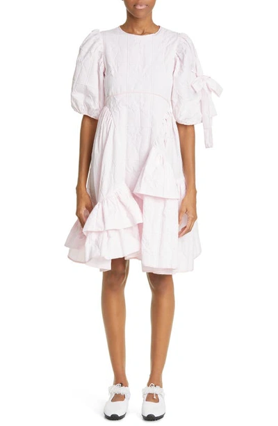 Cecilie Bahnsen Danita Cotton-blend Midi Dress In Pink