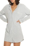 PAPINELLE KATE STRIPE LONG SLEEVE NIGHTGOWN