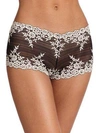 Wacoal Embrace Lace Embroidered Boyshort Underwear Lingerie In Black