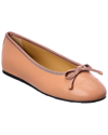 Ferragamo Ballerina New Blush Leather Flats In Pink