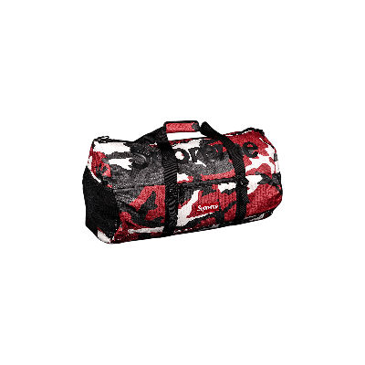 Pre-owned Supreme Duffle Bag 'red Camo'