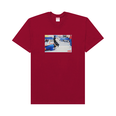 Pre-owned Supreme X Pope.l Training Crawl Tee 'cardinal' In Red