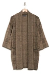 Love Token Bob Plaid Cardigan In Camel Combo