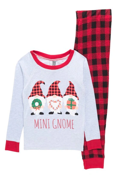 Jaclyn Kids' Mini Gnome Print Pajamas In Cheerful Stripe
