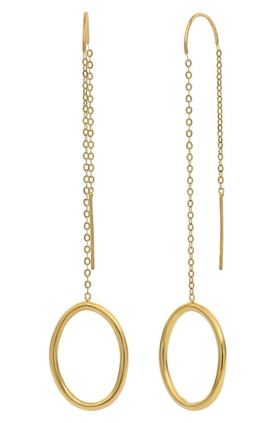 Bony Levy 14k Gold Circle Threader Earrings In 14k Yellow Gold