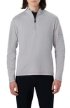 Bugatchi Cotton Quarter Zip Pullover In Cement