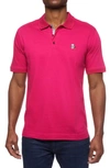 Robert Graham Archie Short Sleeve Polo In Berry