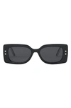 Dior Pacific Logo Square Acetate Sunglasses In Black