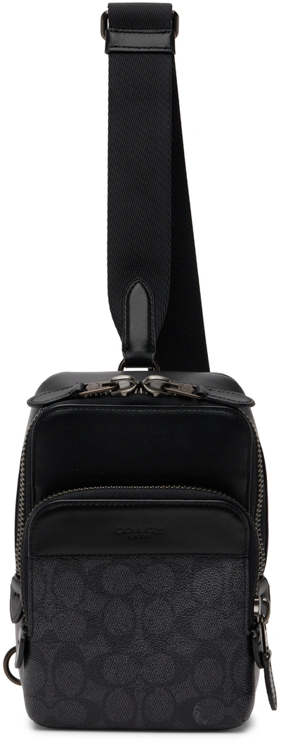 Coach Gray Gotham 13 Messenger Bag In Charcoal