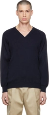 Comme Des Garçons Homme Deux Navy Lochaven Of Scotland Edition Sweater In 2 Navy