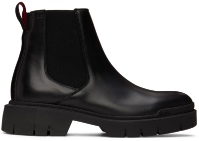 Hugo Boss Black Denzel Chelsea Boots In 001 Black