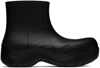 Bottega Veneta Rubber Rain Boots In 1000 Black