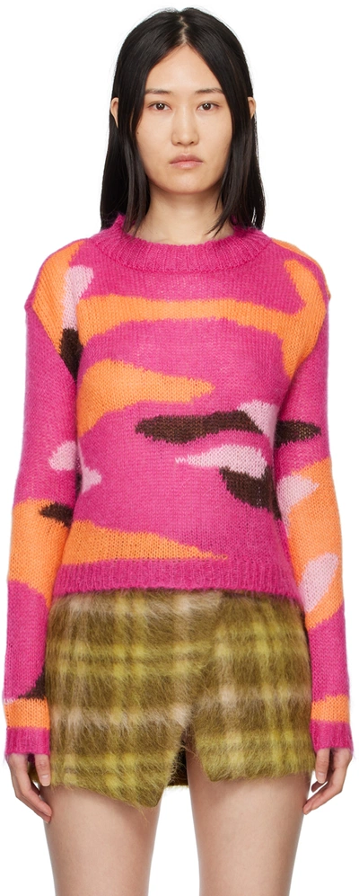 Andersson Bell Pink Mila Camo Sweater
